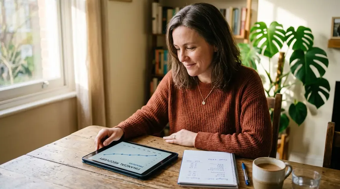 Rebuilding credit with a tribal installment loan — person reviewing financial recovery options